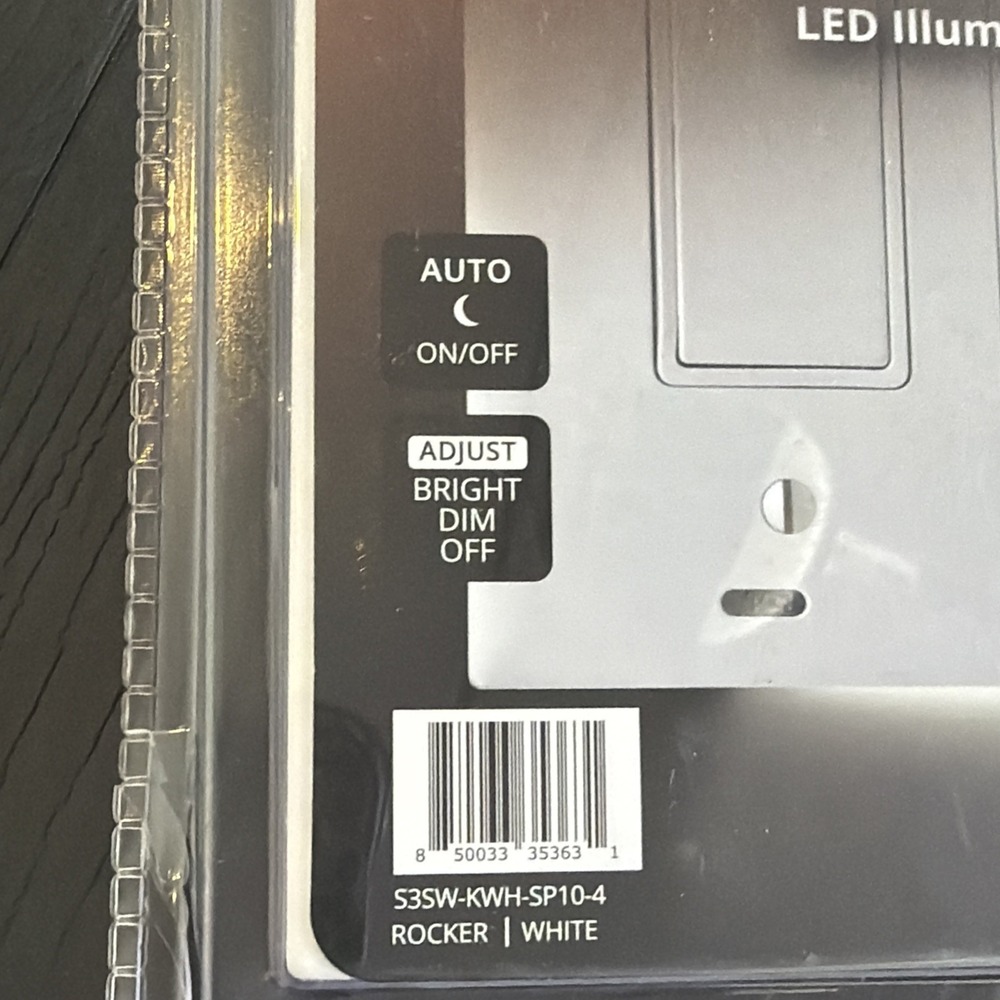 Snap Power LED Illuminated Cover Plate For Triple Rocker Switch White Auto NEW - Picture 2 of 6